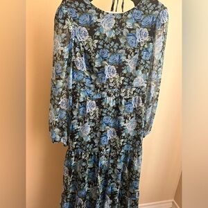 WAYF Blue Rose maxi dres